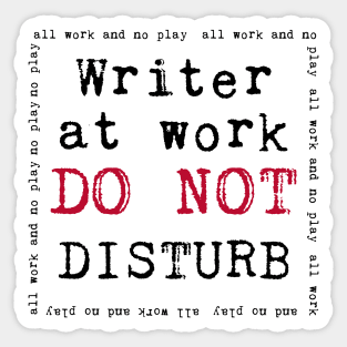 Writer at Work Sticker